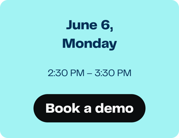 Blend Demo Timeslots - June 6 Monday Afternoon