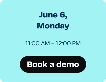 Blend Demo Timeslots - June 6 Monday Morning