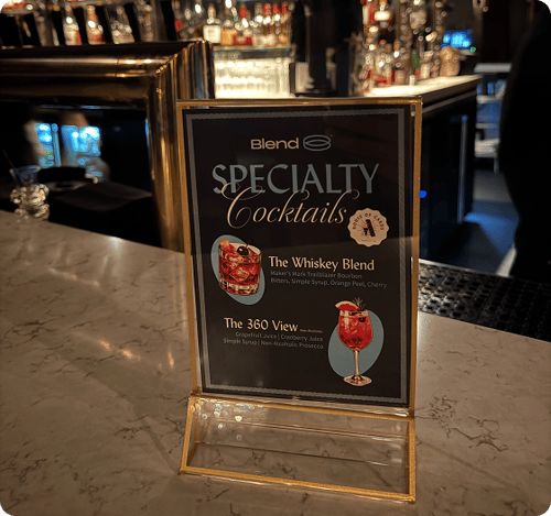 Fun drinks menu